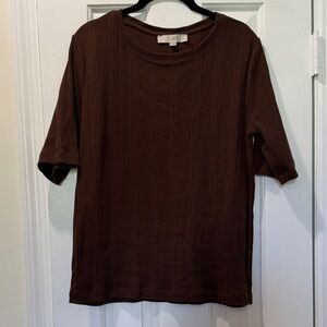 LOFT Chocolate Knit Top